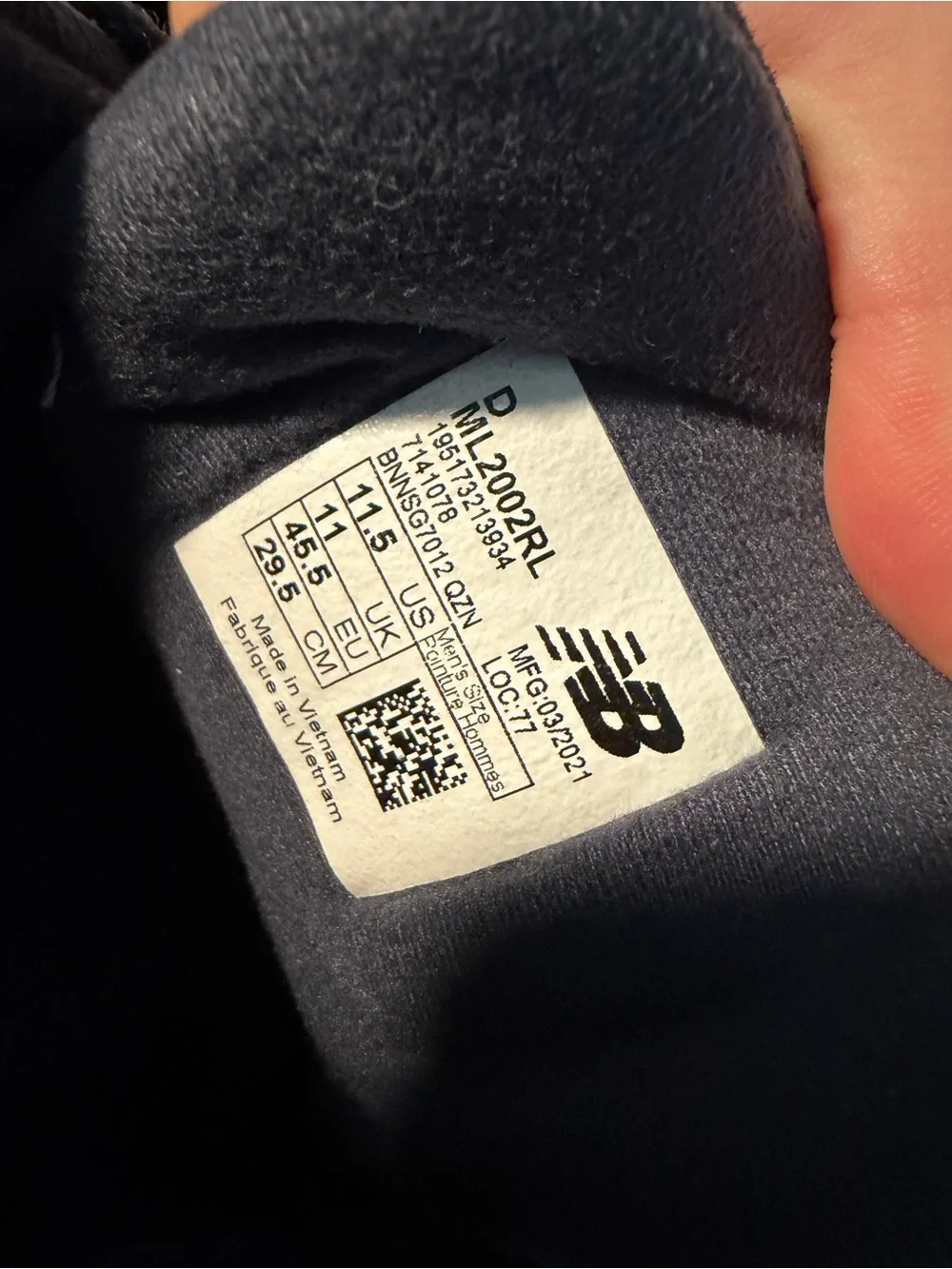 New Balance Navy Suede Athletic Sneakers
